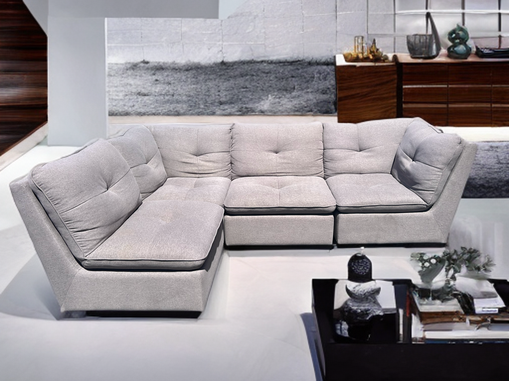 Grey Modular Sectional - 4 Piece