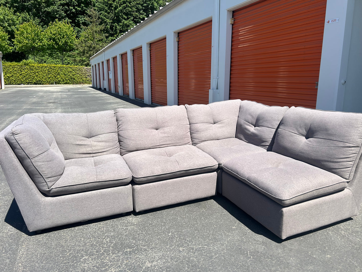 Grey Modular Sectional - 4 Piece