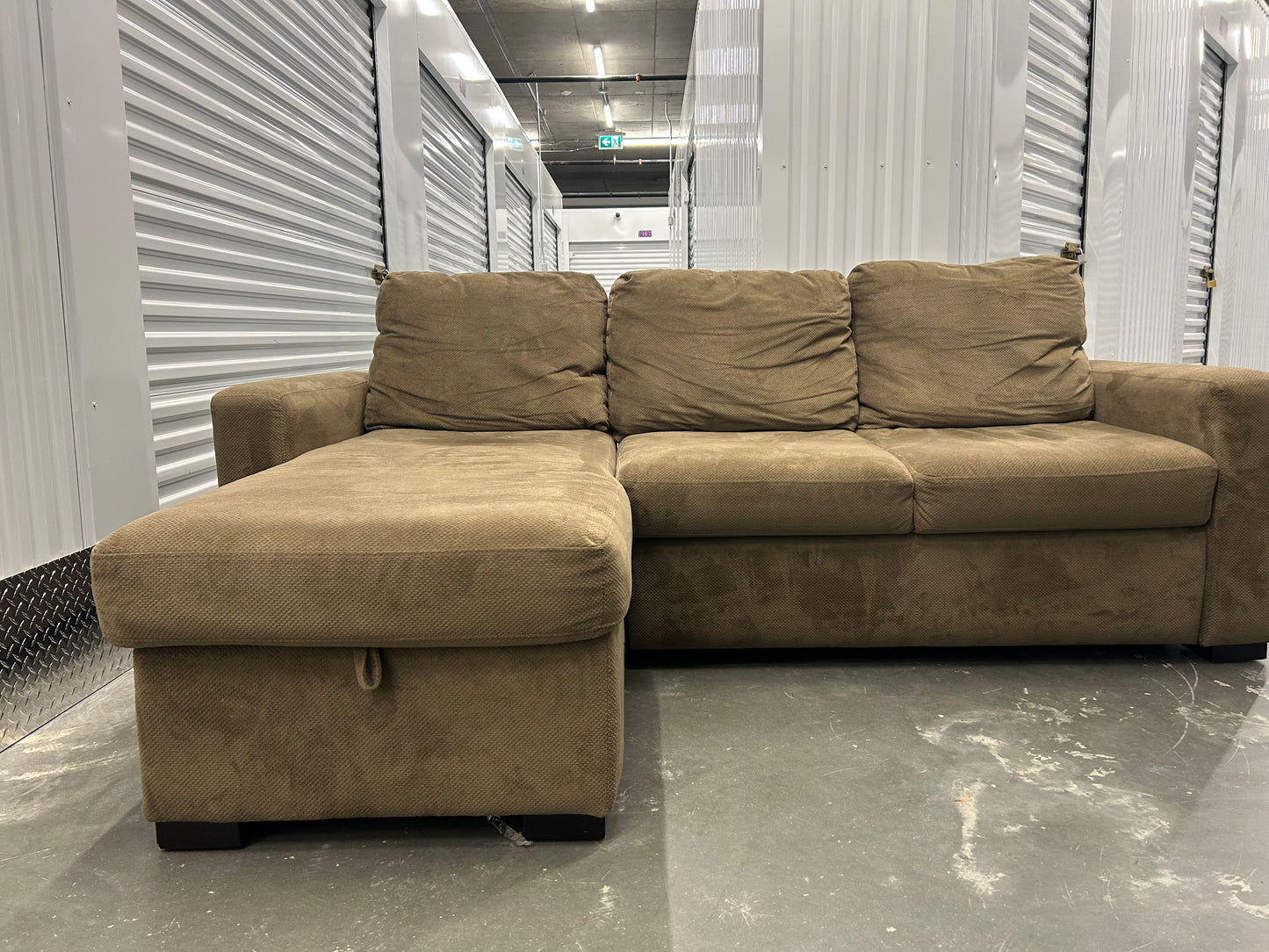 Brown Soft and Comfortable Sleeper Sofabed and Storage - FREE DELIVERY