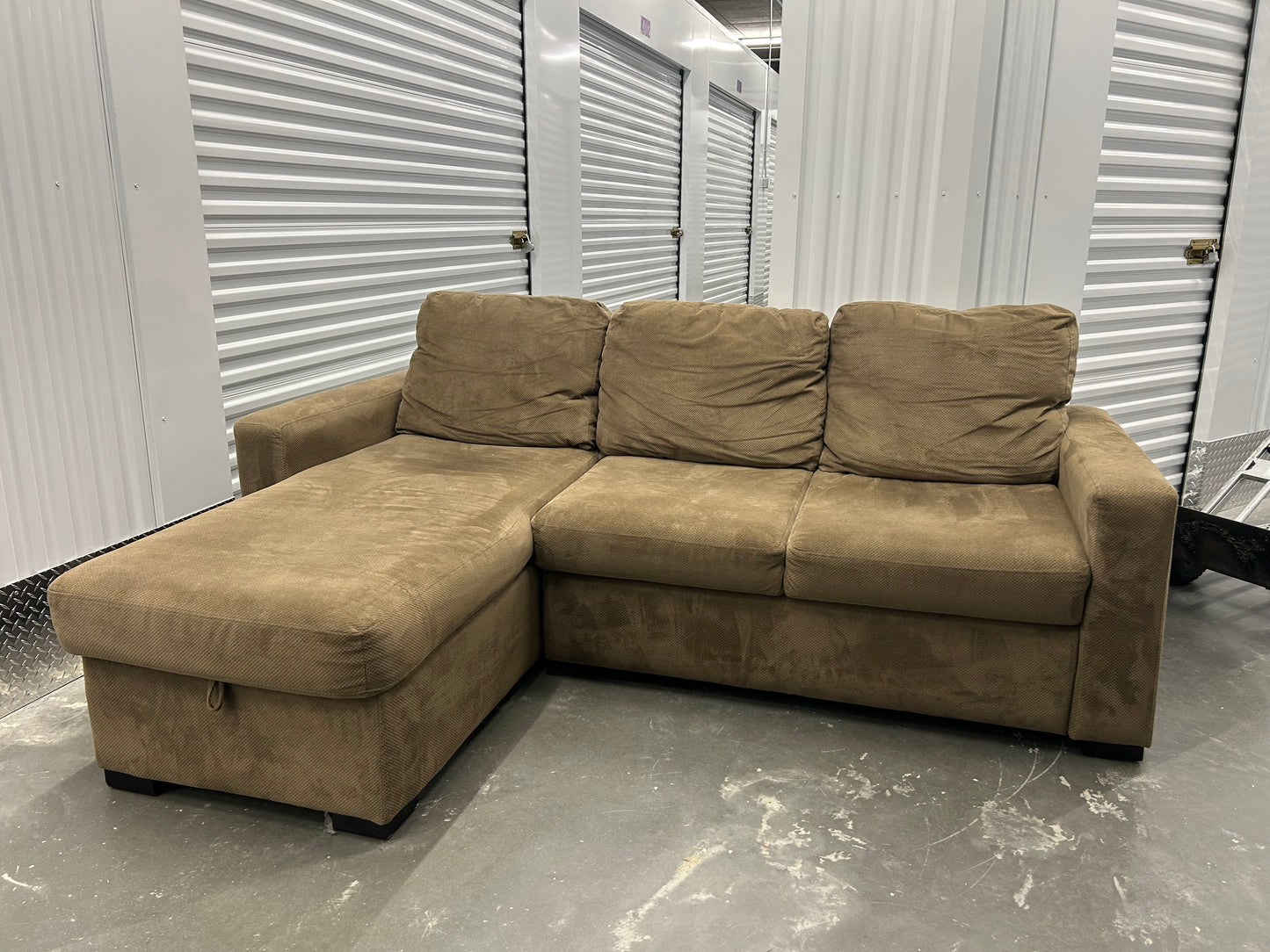 Brown Soft and Comfortable Sleeper Sofabed and Storage - FREE DELIVERY
