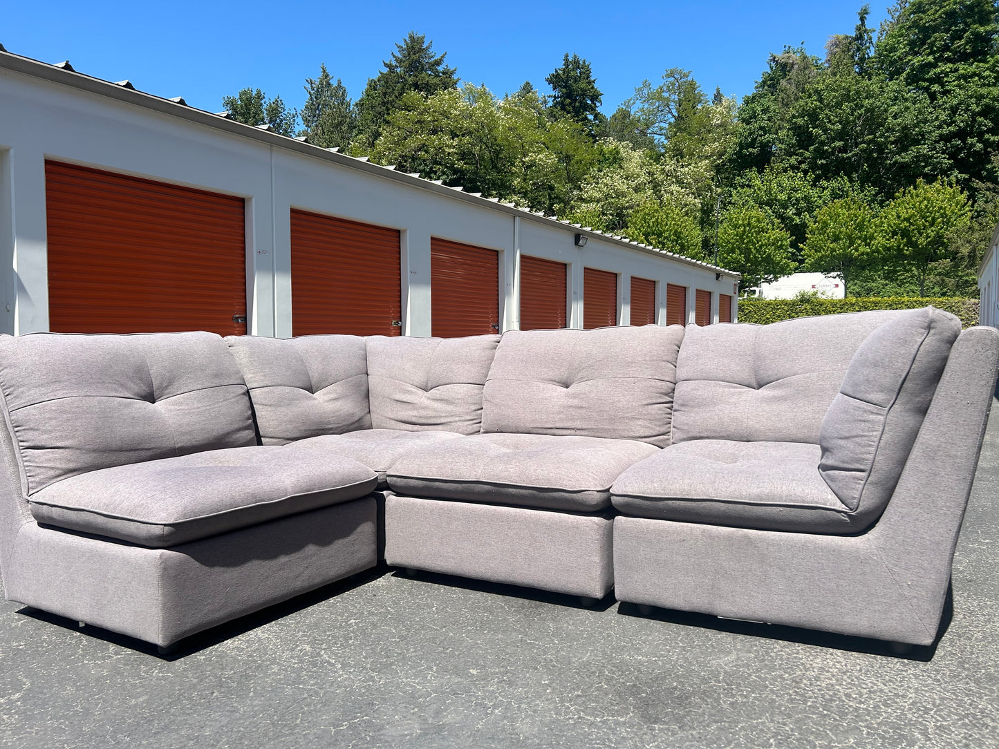 Grey Modular Sectional - 4 Piece