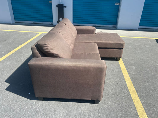 Comfortable Brown Reversible Chaise Sectional