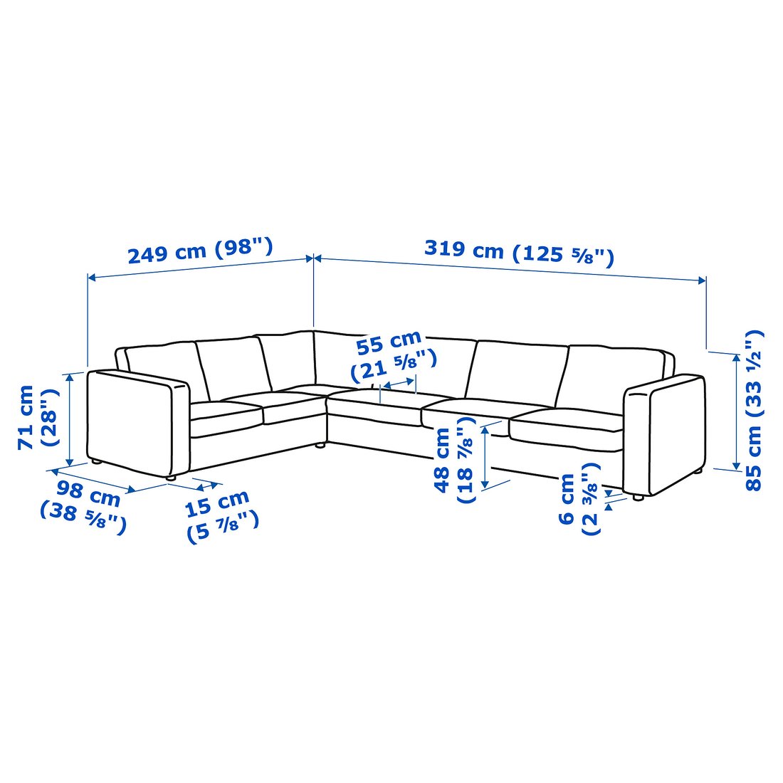 Large Grey Sectional Couch