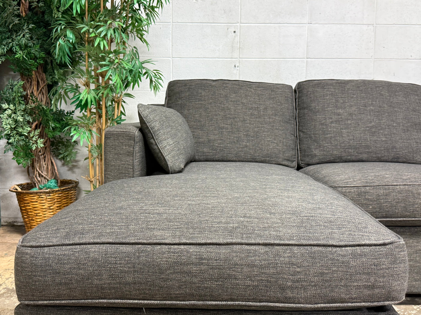 Crate & Barrel Reversible Grey Sectional (Delivery)