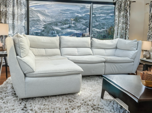 🛋️ Grey 4-Piece Modular Sectional Sofa – Versatile & Spacious