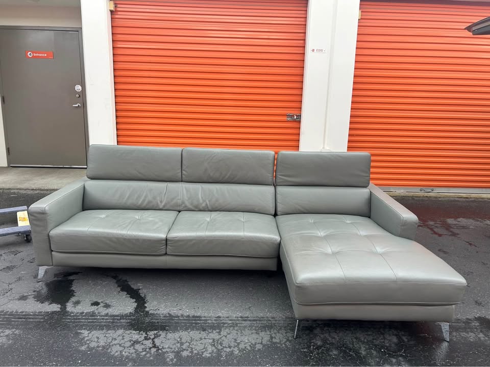 Genuine Leather Sectional Couch