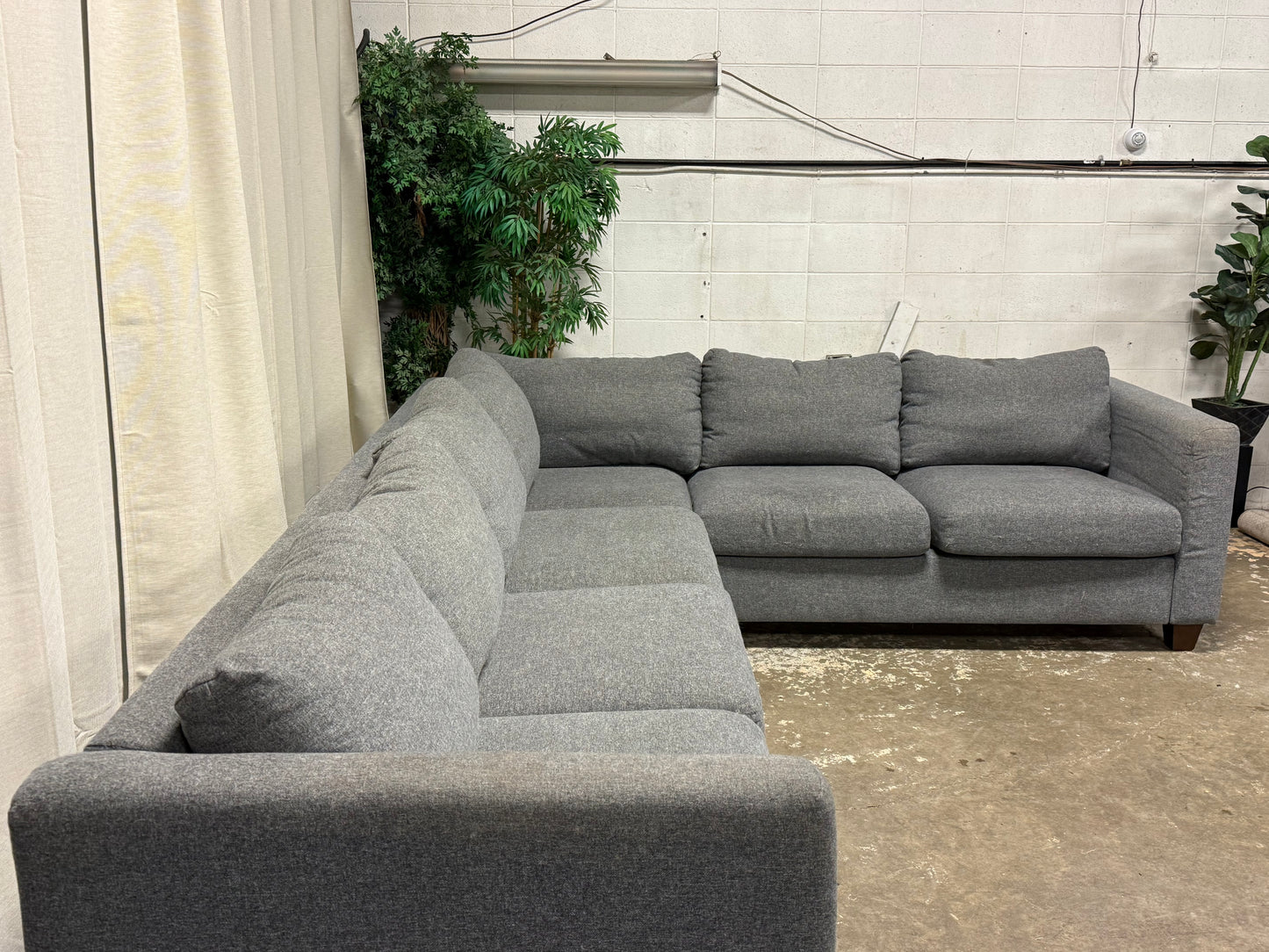 Large Grey Sectional Couch