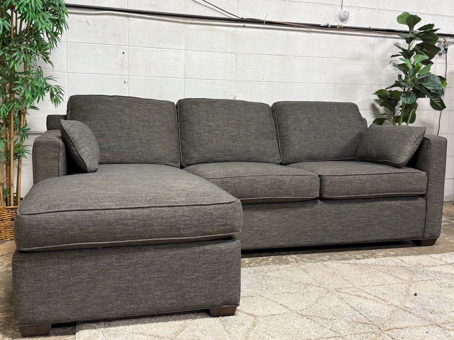 Crate & Barrel Reversible Grey Sectional (Delivery)