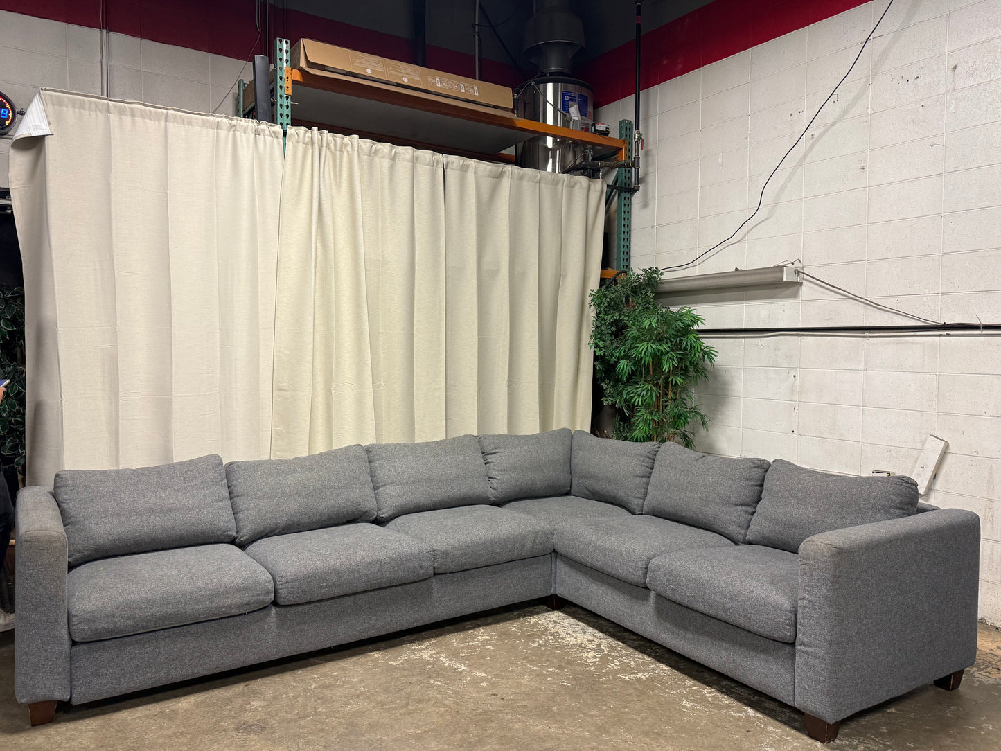 Large Grey Sectional Couch
