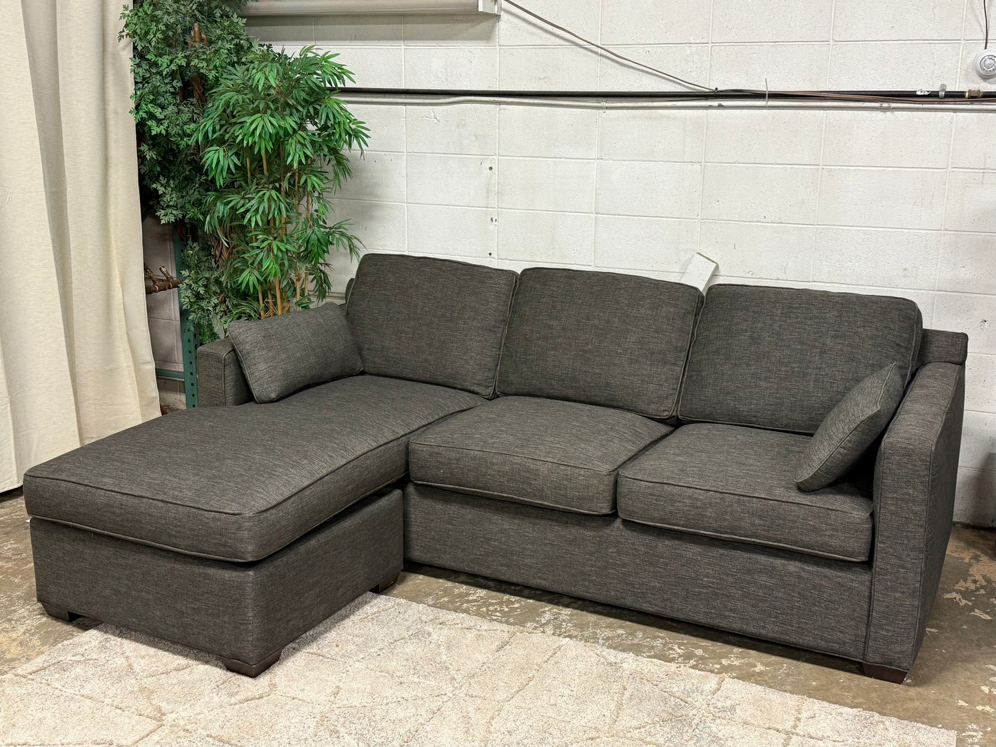 Crate & Barrel Reversible Grey Sectional (Delivery)