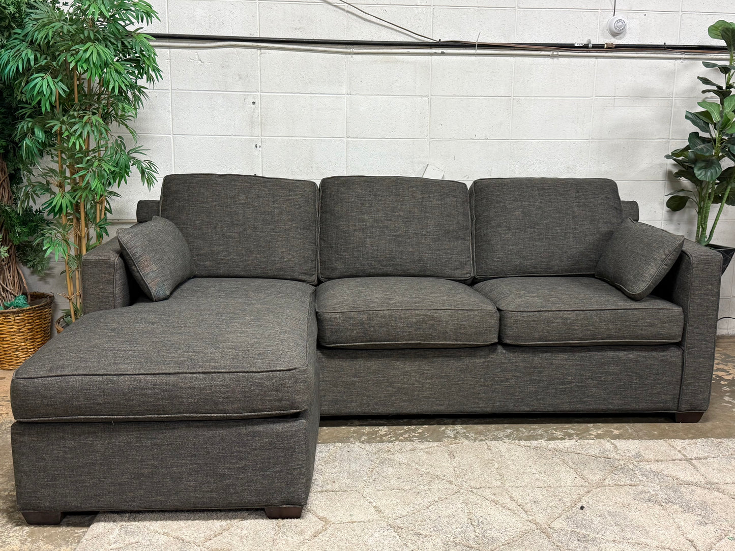 Crate & Barrel Reversible Grey Sectional (Delivery)